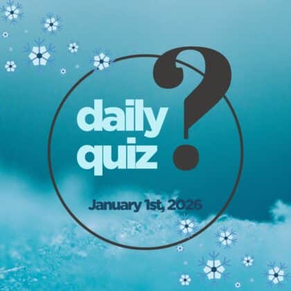 daily quiz of january 1, 2026