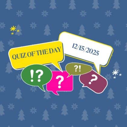Daily quiz of December 15, 2025