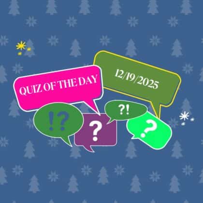 daily quiz of December 19, 2025
