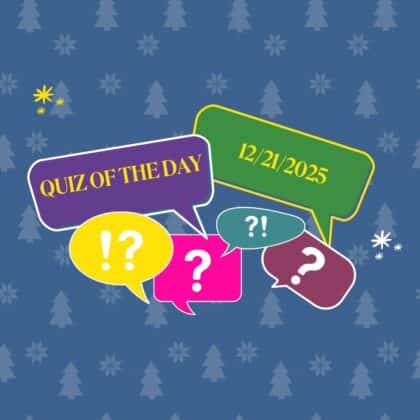 Daily quiz of december 21, 2025