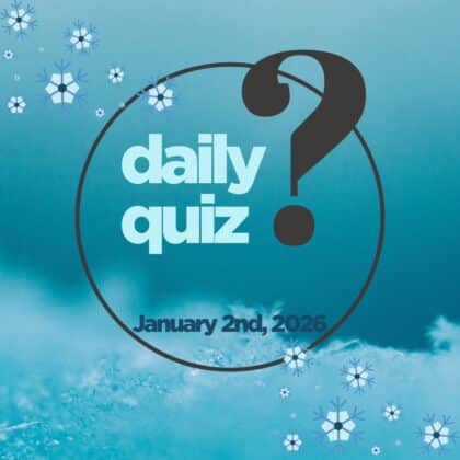 Daily quiz of january 2, 2026