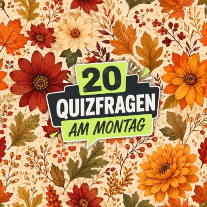 20 Quizfragen am Montag, weil Köpfchen Vorsprung bringt
