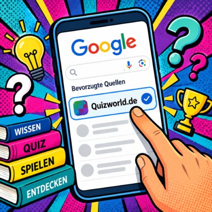 Quizworld als bevorzugte Quelle bei Google auswählen